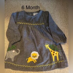 Baby Dress with Animal Appliques